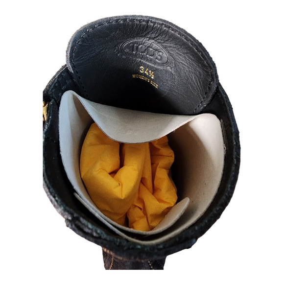 Tod’s Brown Suede Altraversione Lace-Up Zip Heeled Boots – NIB EU 34.5 / US 4.5 - Picture 7 of 16